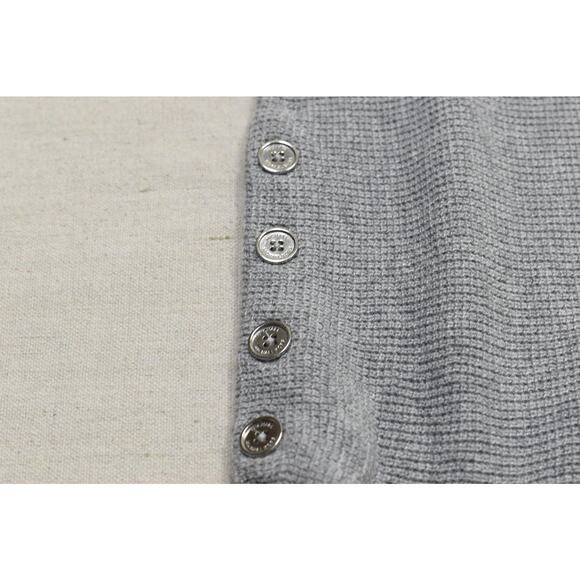 Michael Kors Women's Gray Cotton Blend Sweater Plus Size 1X W/ Button Accents - Picture 6 of 8